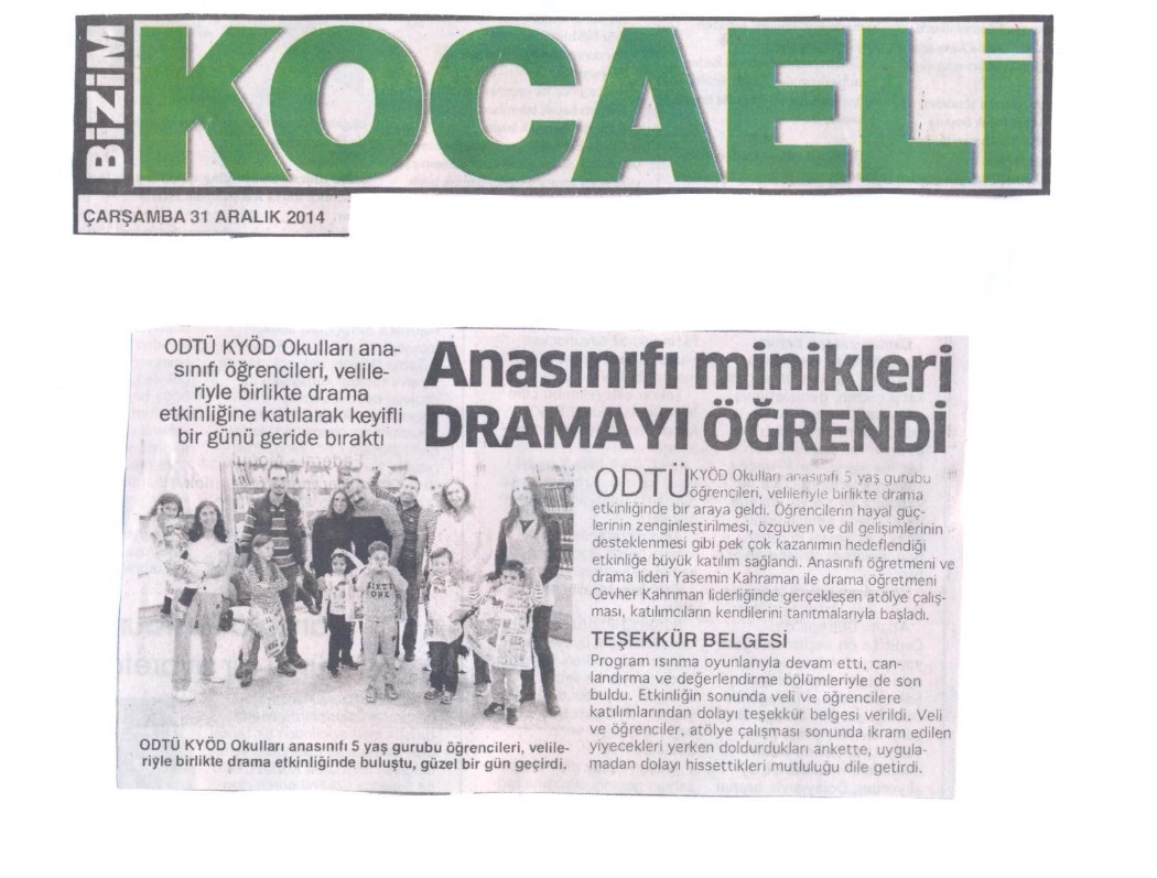 , ODTÜ KYÖD Minikleri Aileleriyle Drama Atölyesinde&#8230;