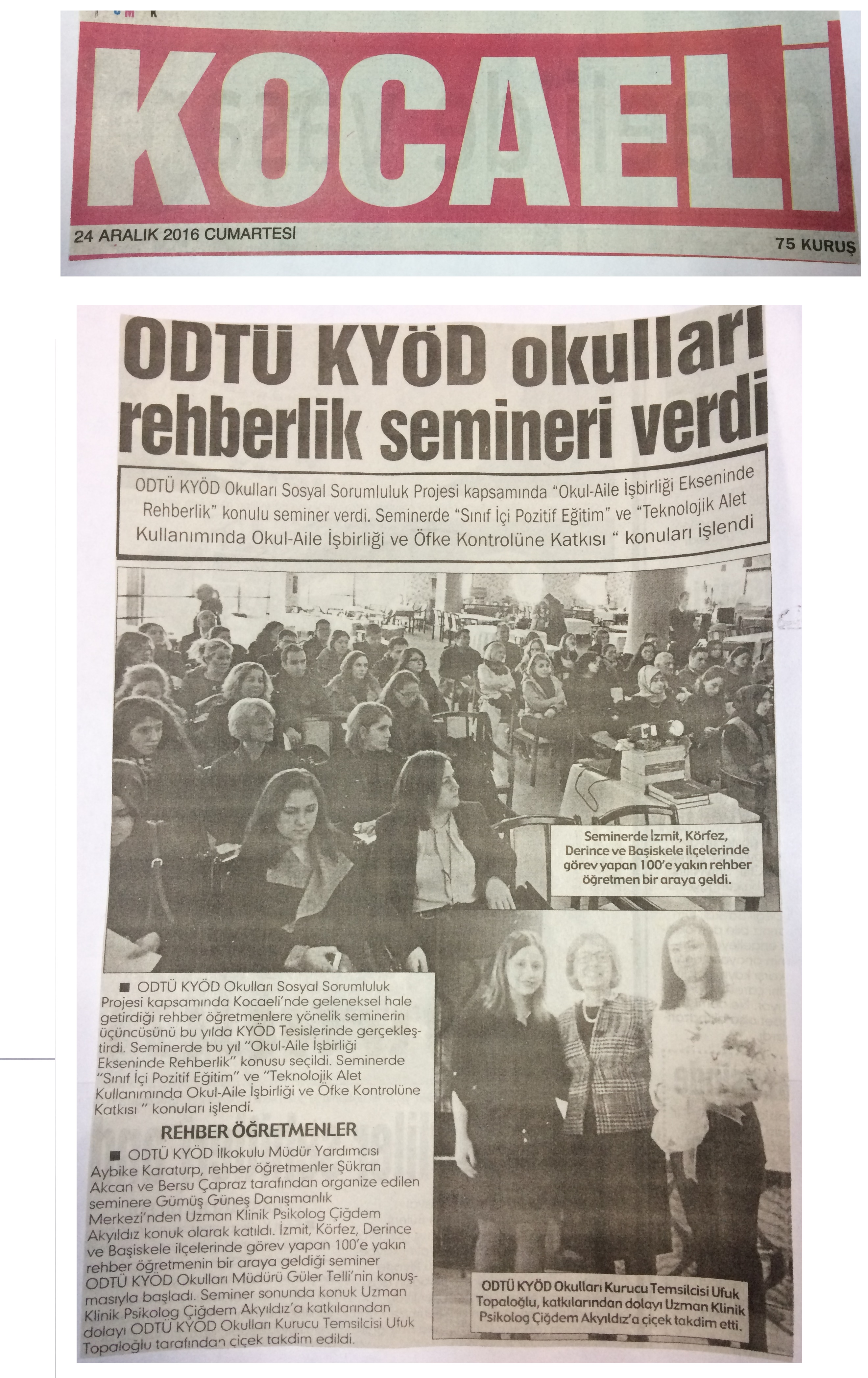 , ODTÜ KYÖD&#8217;de Rehber Öğretmenlere YÖnelik Seminer&#8230;