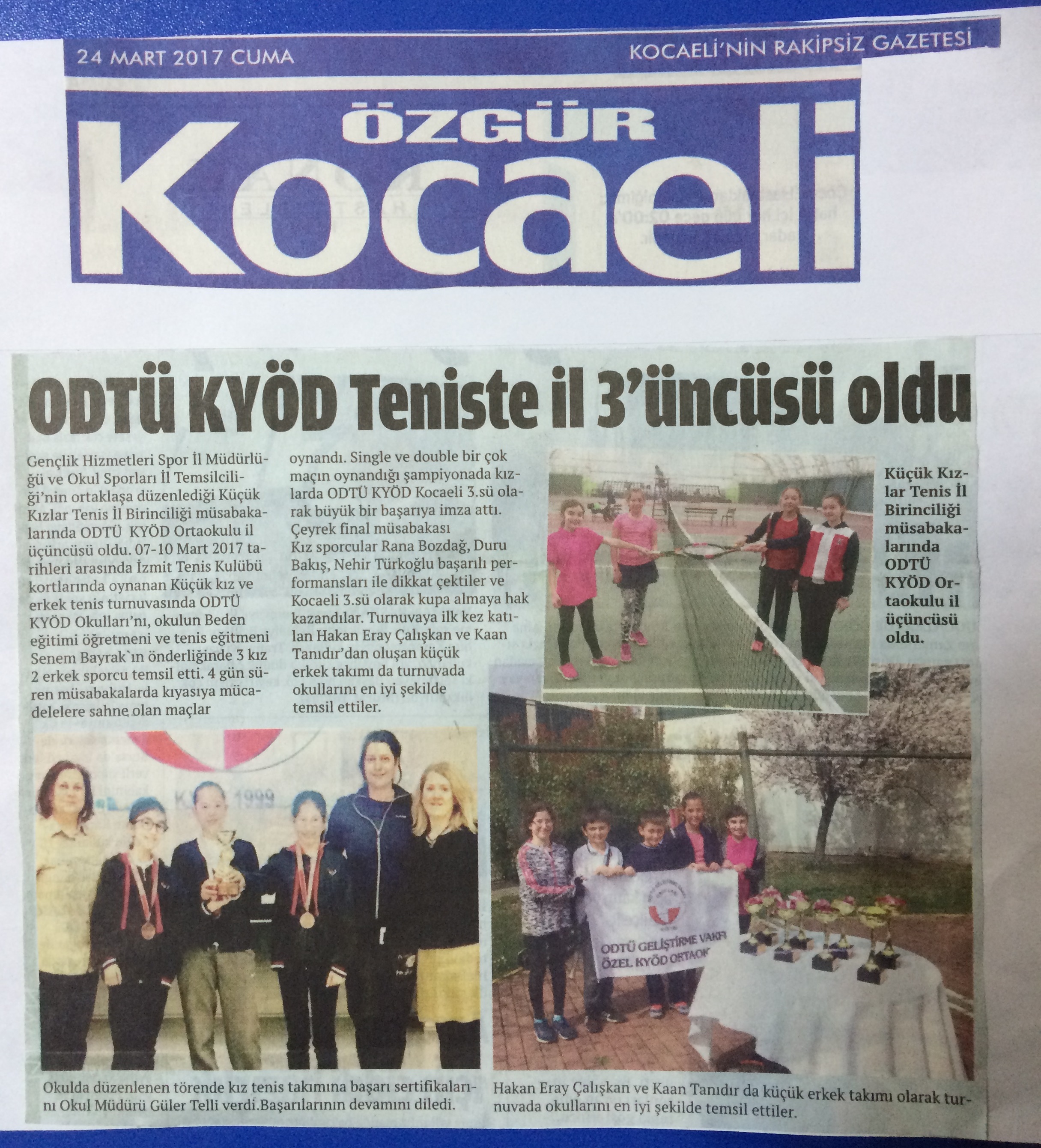 , ODTÜ KYÖD Teniste İl Üçüncüsü&#8230;