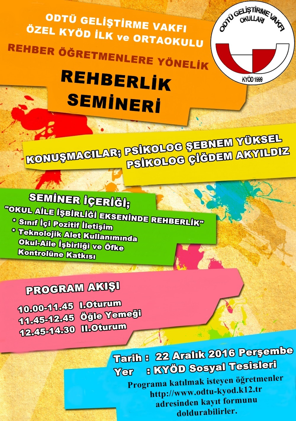 , Rehberlik Seminerimize davetlisiniz..