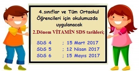 , Vitamin SDS Sınavları II.Dönem Tarihleri için tıklayınız&#8230;