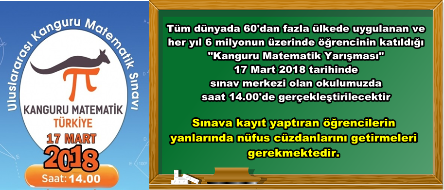 , Kanguru Matematik Sınavı detayları için tıklayınız&#8230;