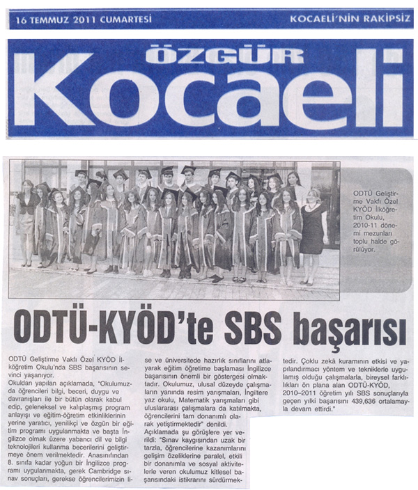 , ODTU-KYÖD&#8217;de SBS Başarısı
