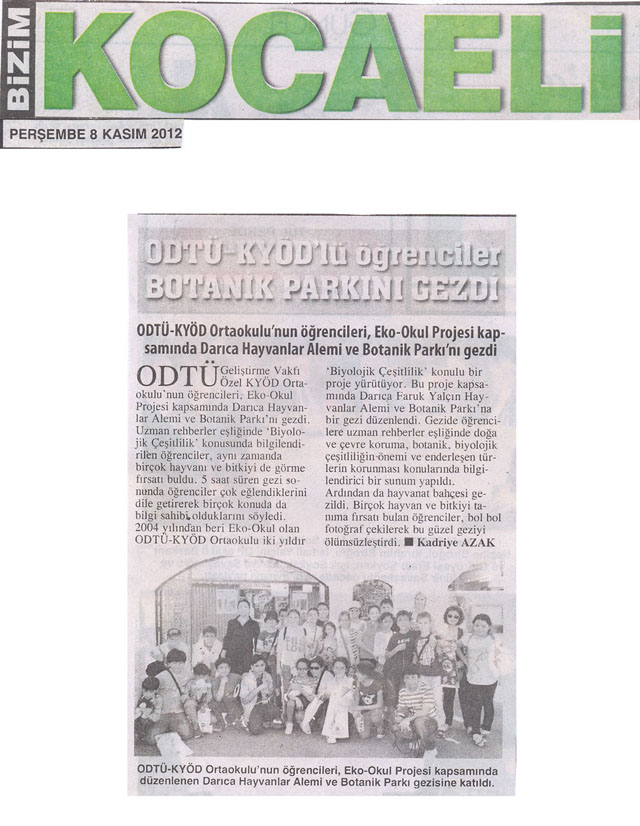 , ODTÜ KYÖD&#8217;lü öğrenciler Botanik Parkını gezdi&#8230;