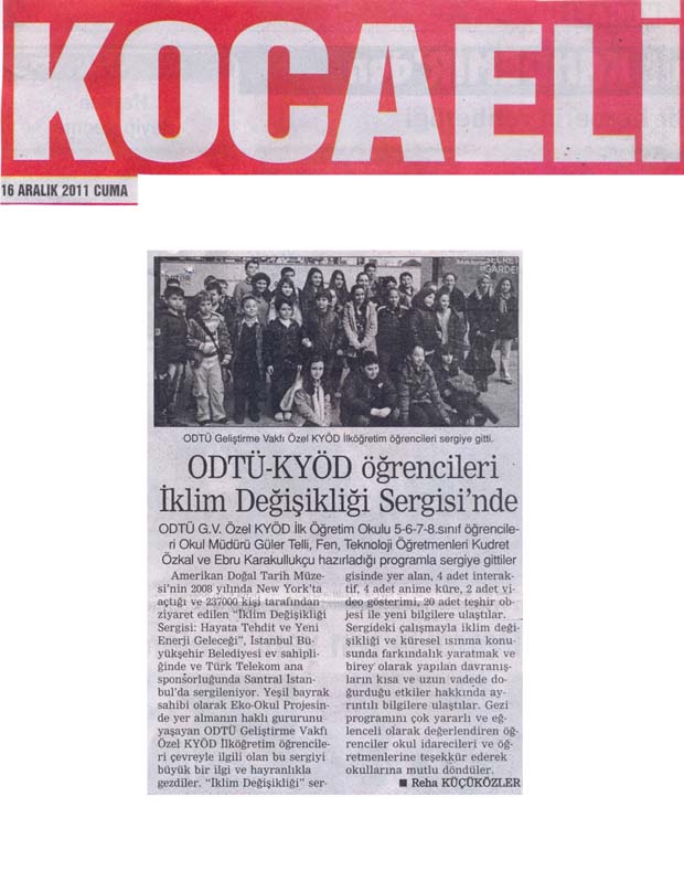 , ODTÜ-KYÖD öğrencileri İklim Değişikliği Sergisi&#8217;nde&#8230;