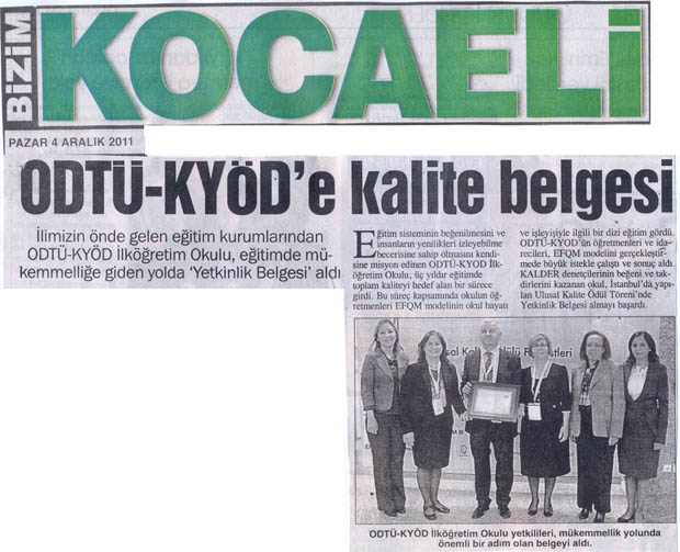 , ODTÜ-KYÖD&#8217;e kalite belgesi&#8230;