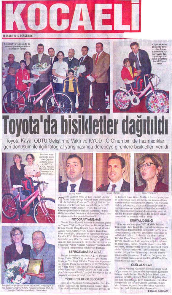 , Toyota&#8217;da bisikletler dağıtıldı&#8230;