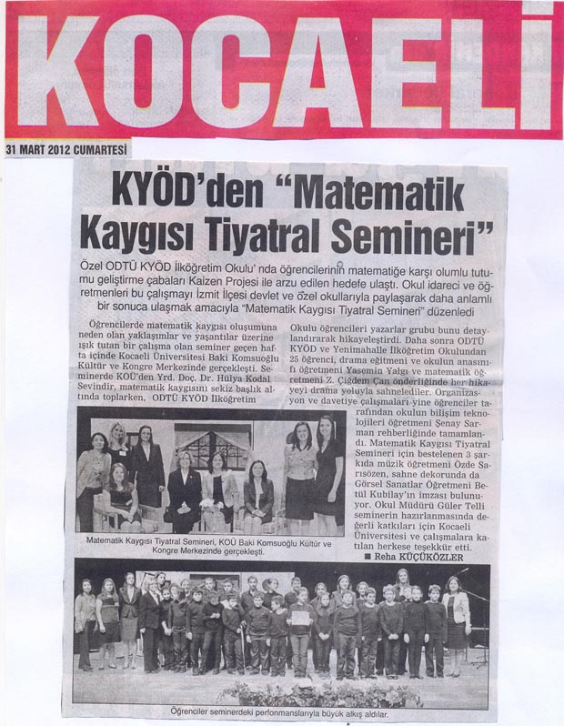 , KYÖD&#8217;den &#8220;Matematik Kaygısı Tiyatral Semineri&#8221;&#8230;