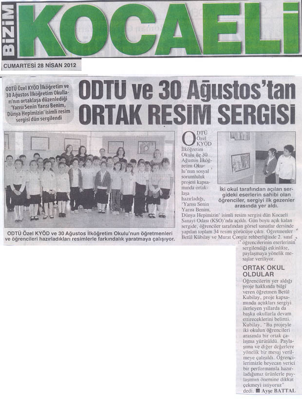 , ODTÜ ve 30 Ağustos&#8217;tan ortak resim sergi..