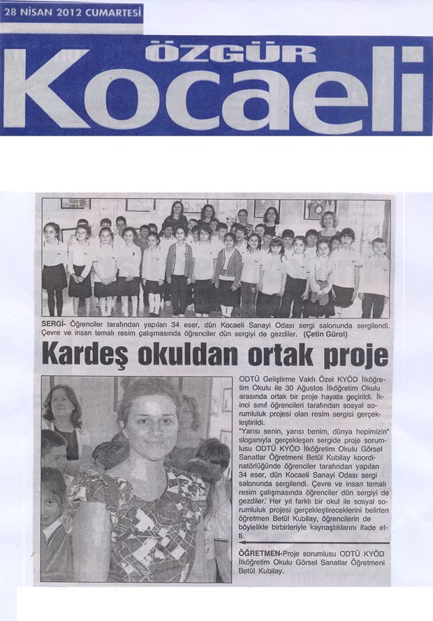 , Kardeş okuldan ortak proje&#8230;