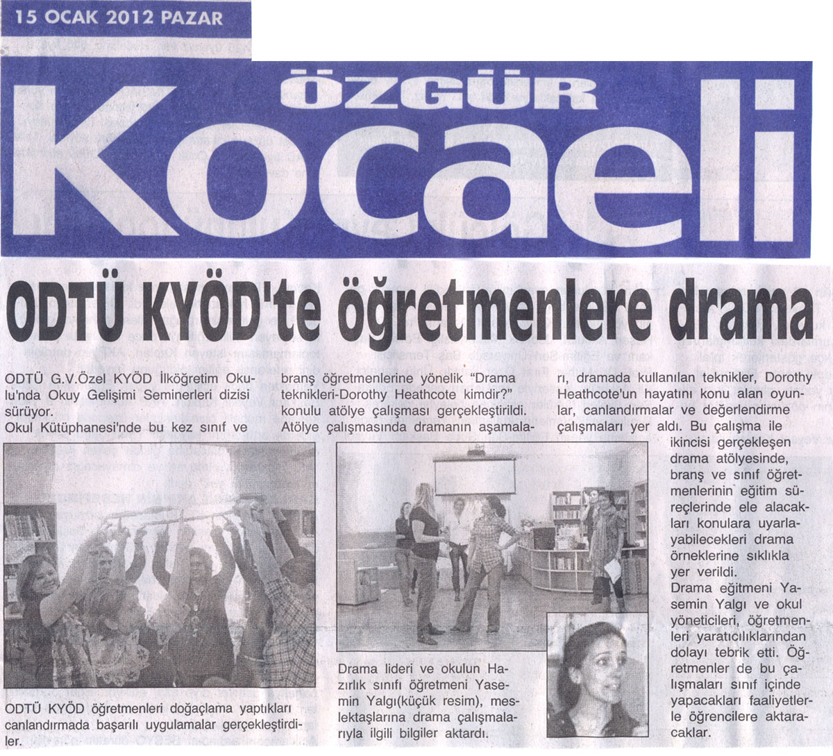 , ODTÜ-KYÖD&#8217;de Drama Semineri&#8230;