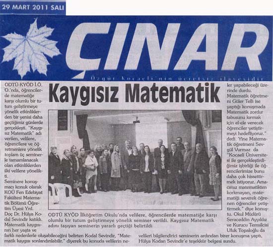 , Kaygısız Matematik&#8230;