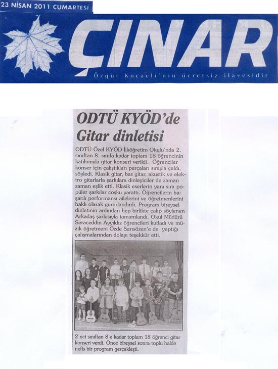 , ODTÜ-KYÖD&#8217;de Gitar dinletisi&#8230;