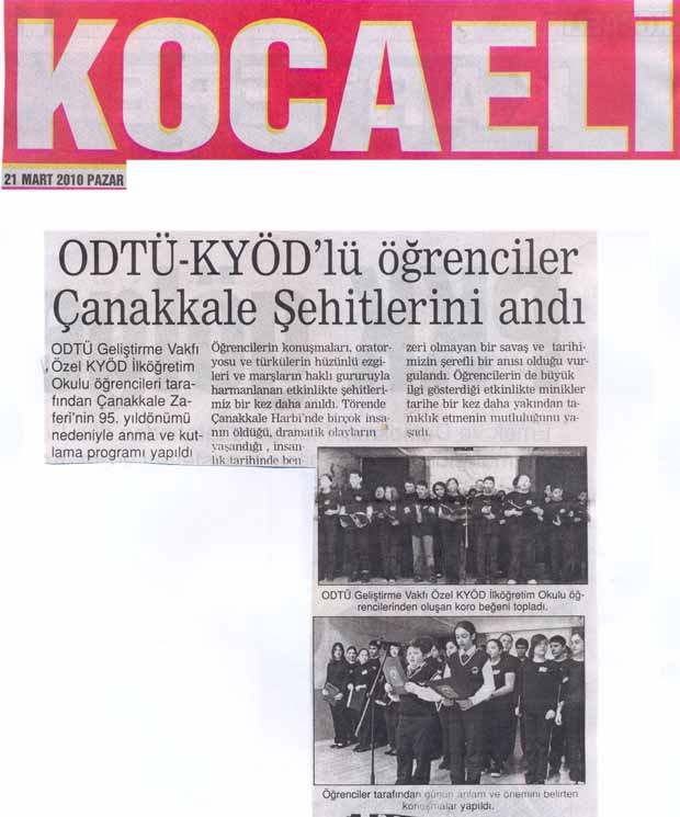 , ODTÜ-KYÖD&#8217;lü öğrenciler Çanakkale Şehitlerini andı&#8230;