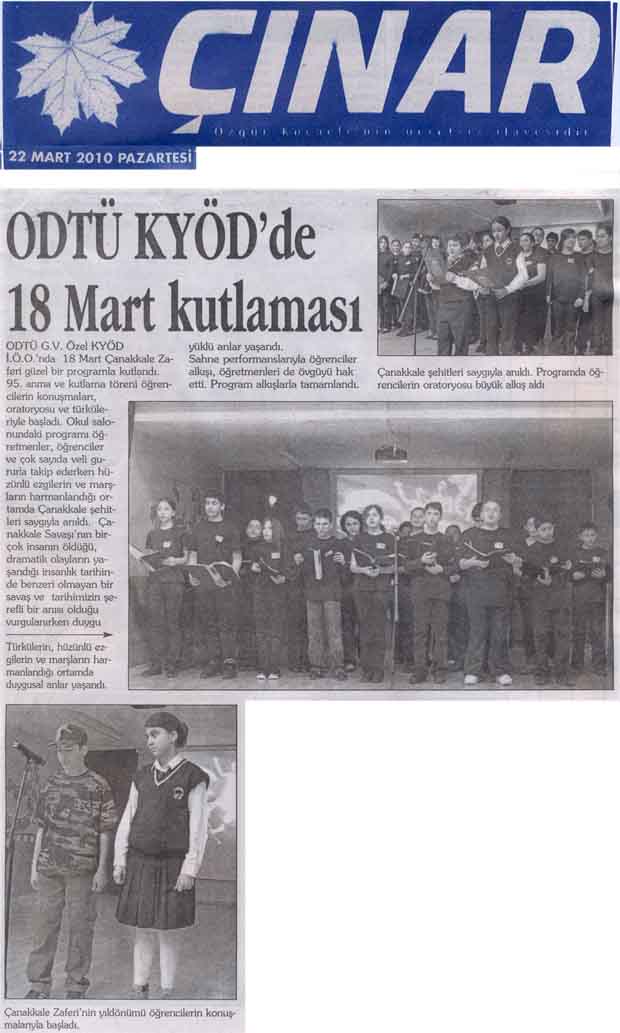 , ODTÜ-KYÖD&#8217;de 18 Mart kutlaması&#8230;