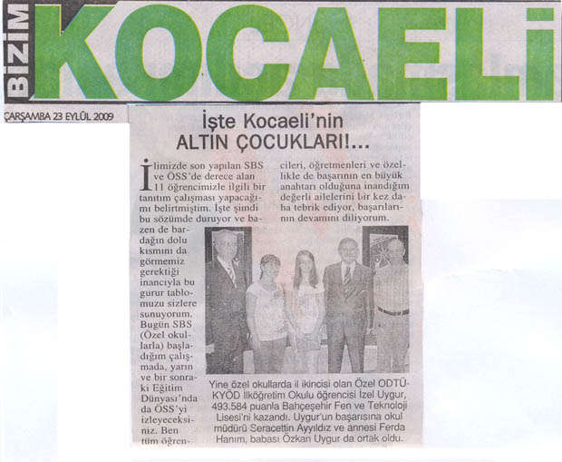 , İŞTE KOCAELİ&#8217;NİN ALTIN ÇOCUKLARI