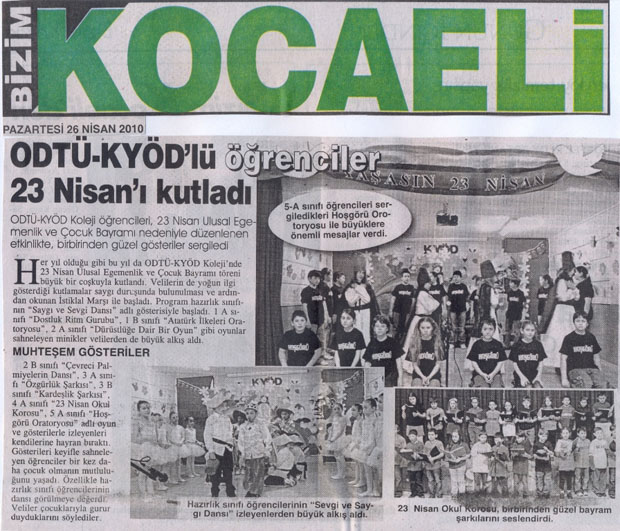 , ODTÜ-KYÖD&#8217;lü öğrenciler 23 Nisan&#8217;ı kutladı&#8230;