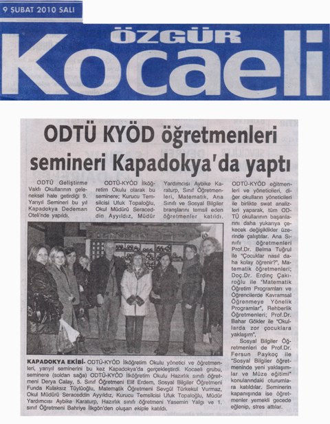 , ODTÜ KYÖD öğretmenleri semineri Kapadokya&#8217;da yaptı&#8230;