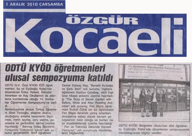 , ODTÜ-KYÖD öğretmenleri ulusal sempozyuma katıldı&#8230;