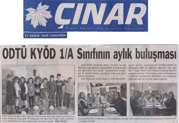 , 1-A SINIFININ AYLIK BULUŞMASI