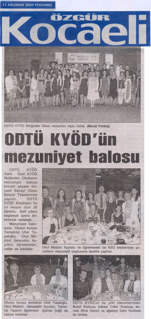 , ODTÜ-KYÖD&#8217;ÜN MEZUNİYET BALOSU