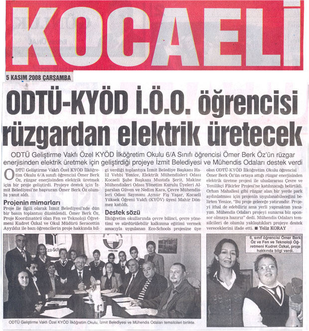 , ODTÜ-KYÖD ÖĞRENCİSİ RÜZGARDAN ELEKTRİK ÜRETECEK