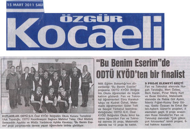 , &#8220;Bu Benim Eserim&#8221;de ODTÜ-KYÖD&#8217;ten bir finalist&#8230;