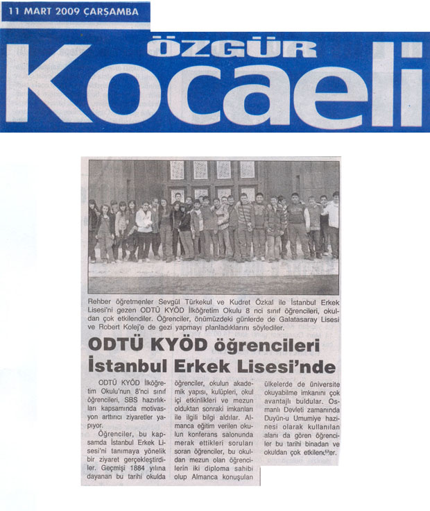 , ODTÜ-KYÖD ÖĞRENCİLERİ İSTANBUL ERKEK LİSESİ&#8217;NDE