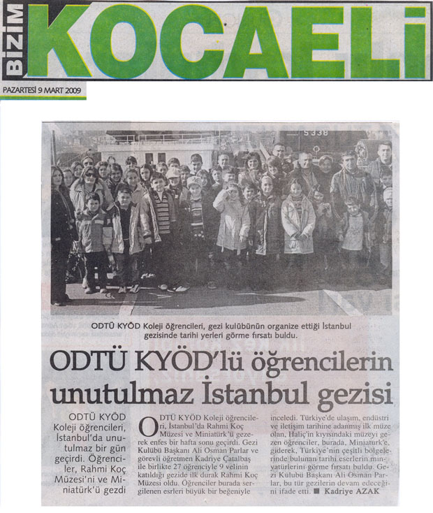 , ODTÜ-KYÖD&#8217;LÜ ÖĞRENCİLERİN UNUTULMAZ İSTANBUL GEZİSİ