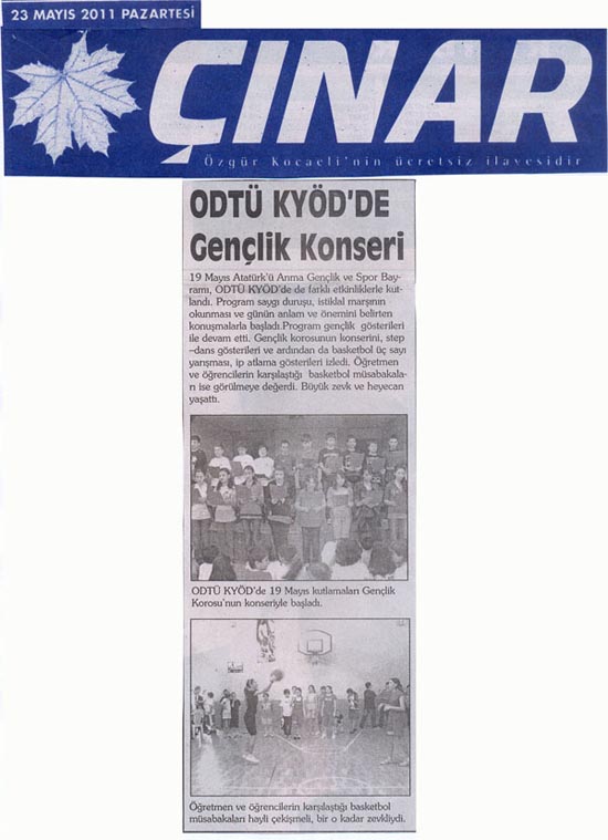 , ODTÜ KYÖD&#8217;de Gençlik Konseri&#8230;