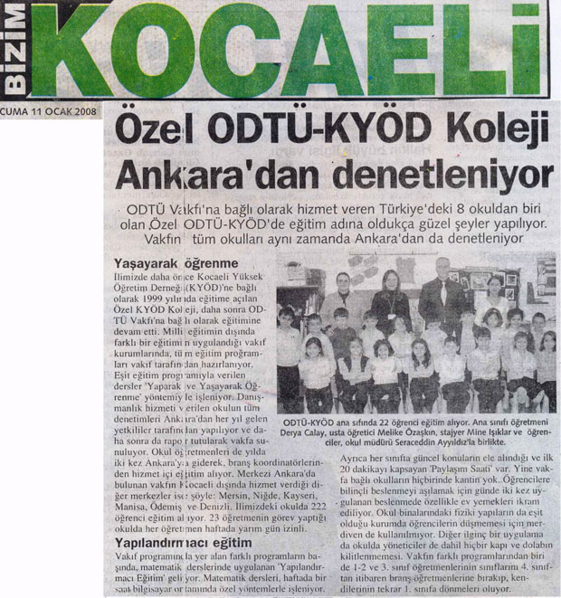 , ODTÜ-KYÖD KOLEJİ ANKARA&#8217;DAN DENETLENİYOR