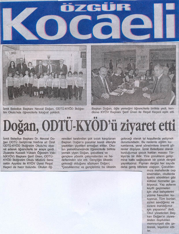 , İzmit Belediye Başkanı Nevzat DOĞAN, ODTÜ-KYÖD&#8217;ü ziyaret etti&#8230;
