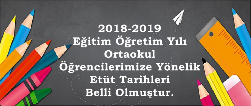 , 2018-2019 I. Dönem Etüt Programı&#8230;