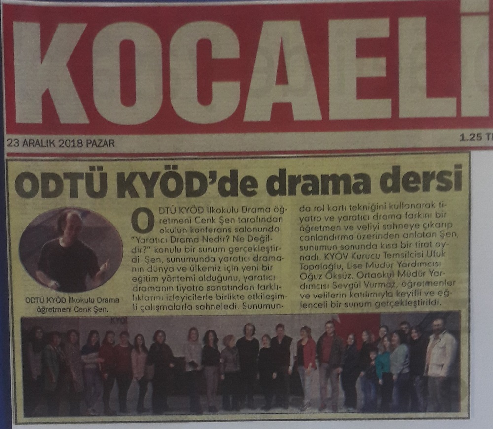 , Velilerimize Drama Eğitimi&#8230;