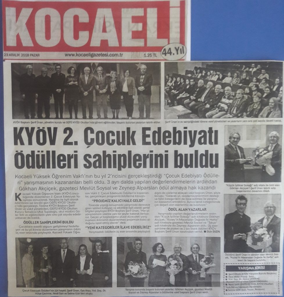 , KYÖV 2.Çocuk Edebiyatı Ödülleri&#8230;