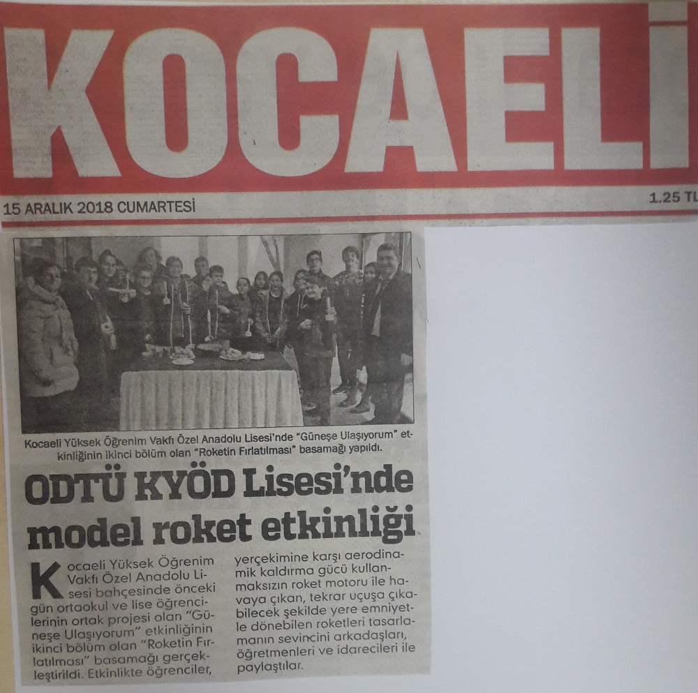 , ODTÜ KYÖD Lisesi&#8217;nde Model Roket Etkinliği&#8230;