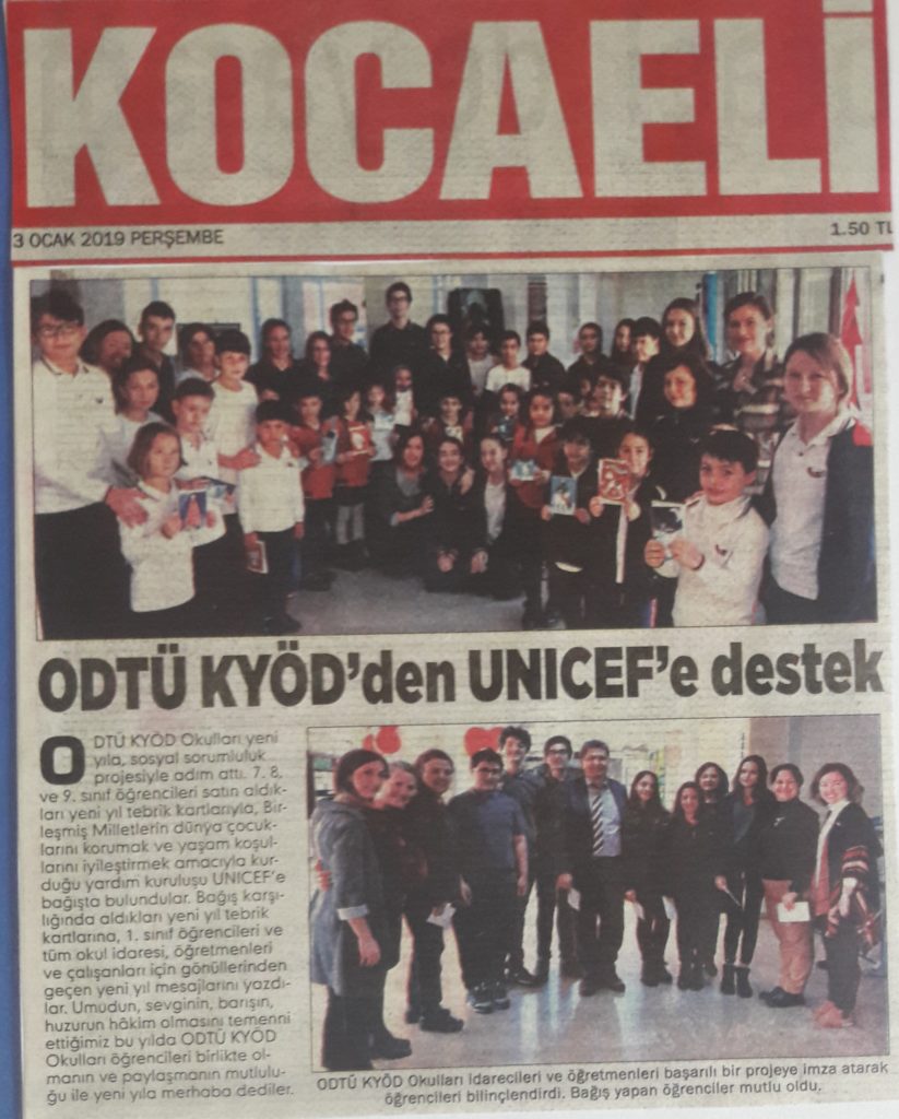 , ODTÜ KYÖD&#8217;den UNICEF&#8217;e Destek&#8230;