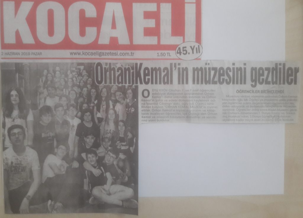 , Öğrencilerimiz Orhan Kemal Müzesi&#8217;nde&#8230;