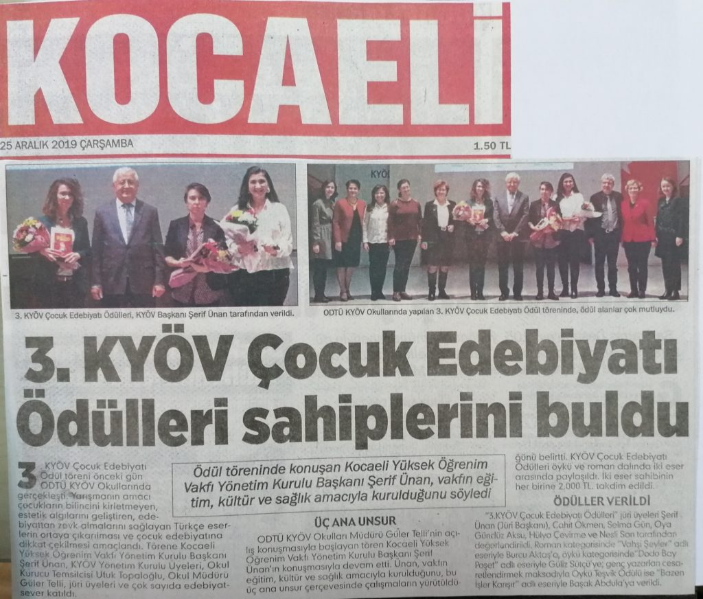 , 3.KYÖV Çocuk Edebiyatı Ödül Töreni