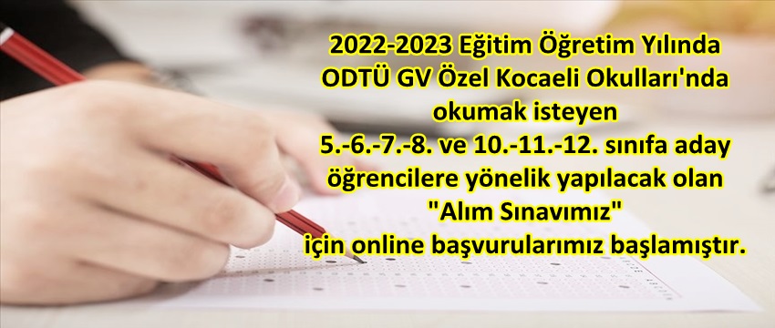 , 2022-2023 Alım Sınavı&#8230;.