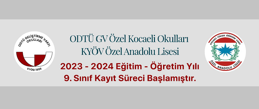 , 2023 LGS sonuçlarına göre 9. sınıf kayıt sürecimiz başlamıştır.