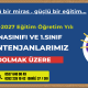 , 2026-2027 Eğitim &Ouml;ğretim yılı Kayıtlarımız Devam Etmektedir…